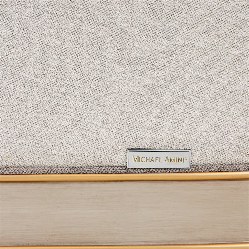 St. Charles Matching Chenille Accent Chair - Natural/Dove Gray