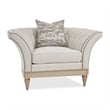 St. Charles Matching Chenille Accent Chair - Natural/Dove Gray