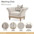 St. Charles Matching Chenille Accent Chair - Natural/Dove Gray