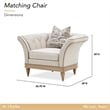 St. Charles Matching Chenille Accent Chair - Natural/Dove Gray