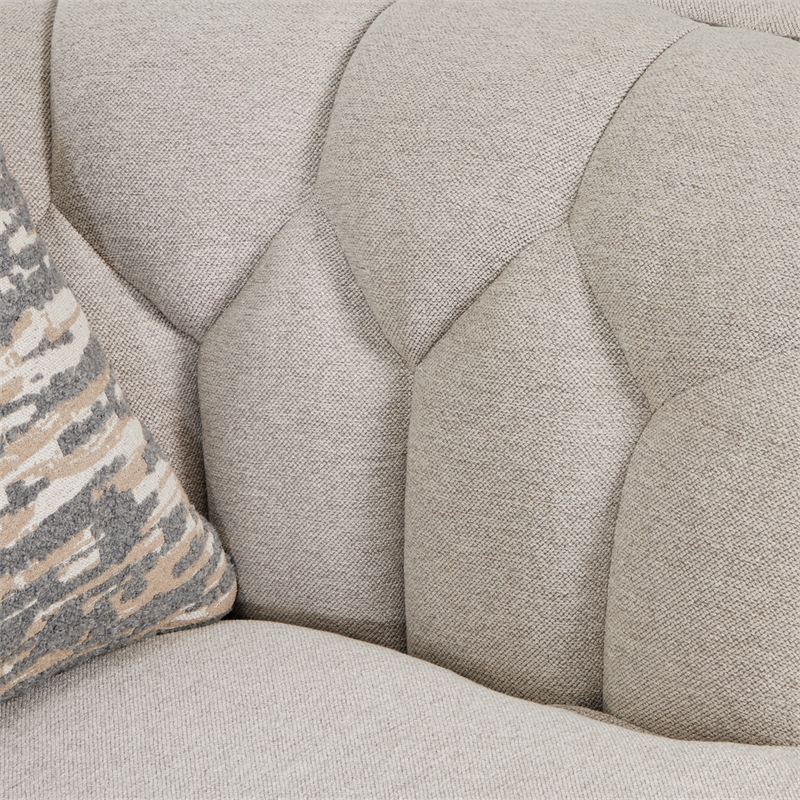 St. Charles Matching Chenille Accent Chair - Natural/Dove Gray