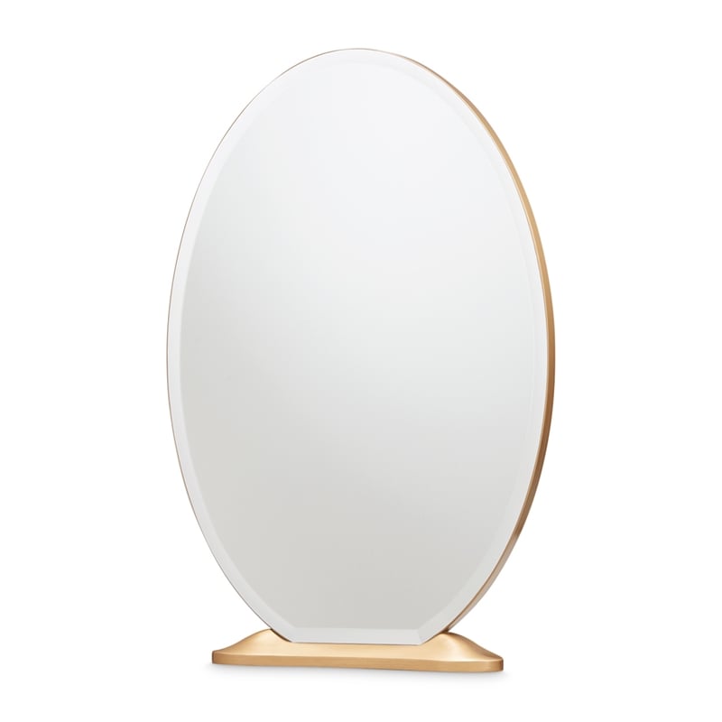 St. Charles Vanity Desk with Mirror - Dove Gray