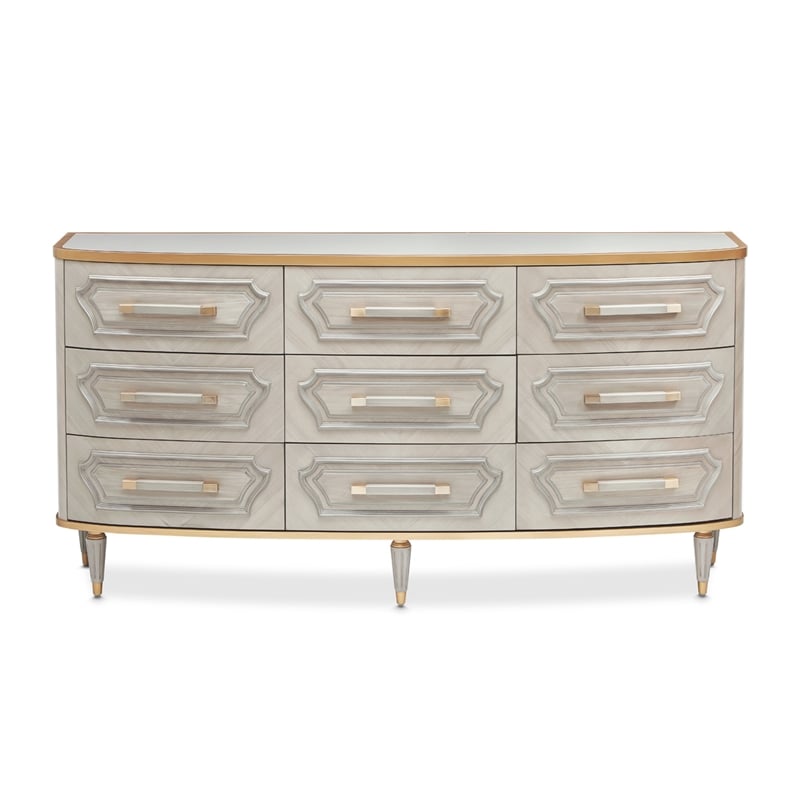 st. charles 9-drawer dresser - dove gray