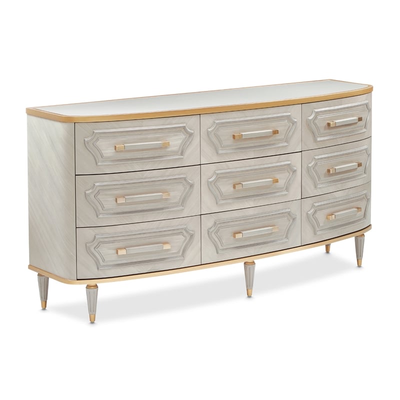 st. charles 9-drawer dresser - dove gray
