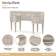 Michael Amini St. Charles Vanity Desk - Dove Gray
