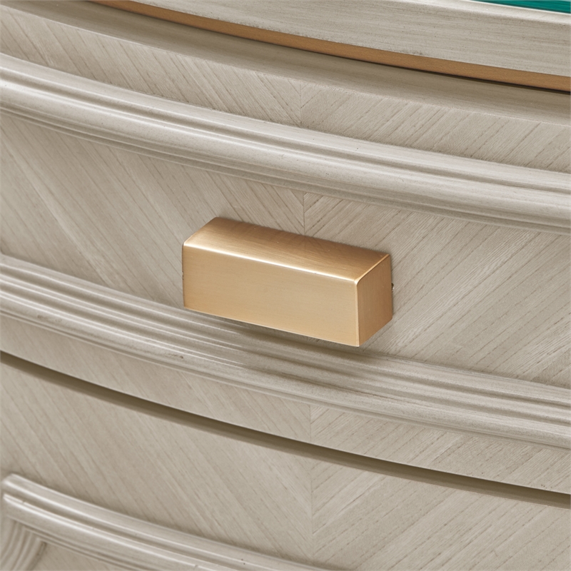 Michael Amini St. Charles Vanity Desk - Dove Gray