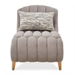 Michael Amini St. Charles Chenille Chaise - Dove Gray