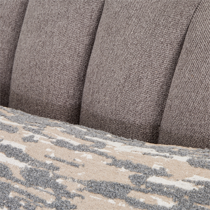 Michael Amini St. Charles Chenille Chaise - Dove Gray