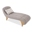 Michael Amini St. Charles Chenille Chaise - Dove Gray
