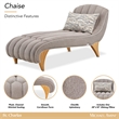 Michael Amini St. Charles Chenille Chaise - Dove Gray