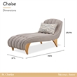 Michael Amini St. Charles Chenille Chaise - Dove Gray