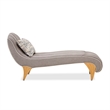 Michael Amini St. Charles Chenille Chaise - Dove Gray