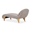 Michael Amini St. Charles Chenille Chaise - Dove Gray