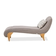 Michael Amini St. Charles Chenille Chaise - Dove Gray