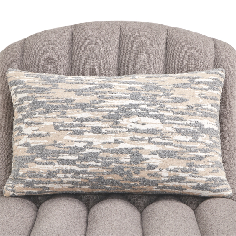 Michael Amini St. Charles Chenille Chaise - Dove Gray