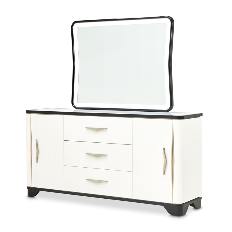 Tuxedo Sideboard with Mirror - Piano Keyboard