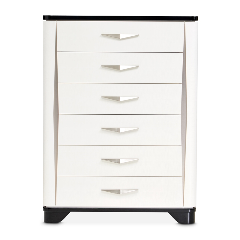 Tuxedo 6-Drawer Chest with Side Cabinets - Piano Keyboard
