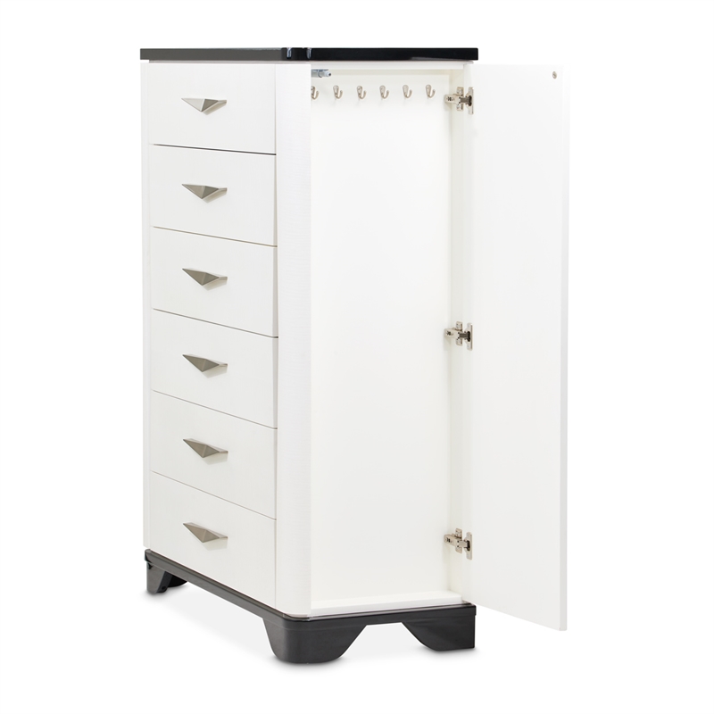 Tuxedo 6-Drawer Chest with Side Cabinets - Piano Keyboard