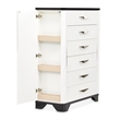 Tuxedo 6-Drawer Chest with Side Cabinets - Piano Keyboard