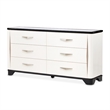Tuxedo 6-Drawer Dresser with Side Cabinets - Piano Keyboard