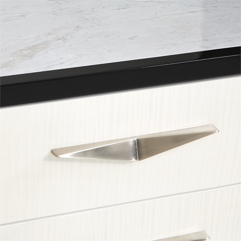 Tuxedo 3-Drawer Nightstand with Marble Top - Piano Keyboard