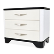 Tuxedo 3-Drawer Nightstand with Marble Top - Piano Keyboard