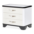 Tuxedo 3-Drawer Nightstand with Marble Top - Piano Keyboard