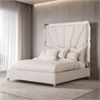 Penthouse Eastern King Modern Tall Panel Bed - Frosted Linen
