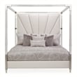 Michael Amini Penthouse Eastern King Canopy Bed - Frosted Linen