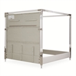 Michael Amini Penthouse Eastern King Canopy Bed - Frosted Linen