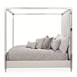 Michael Amini Penthouse Eastern King Canopy Bed - Frosted Linen