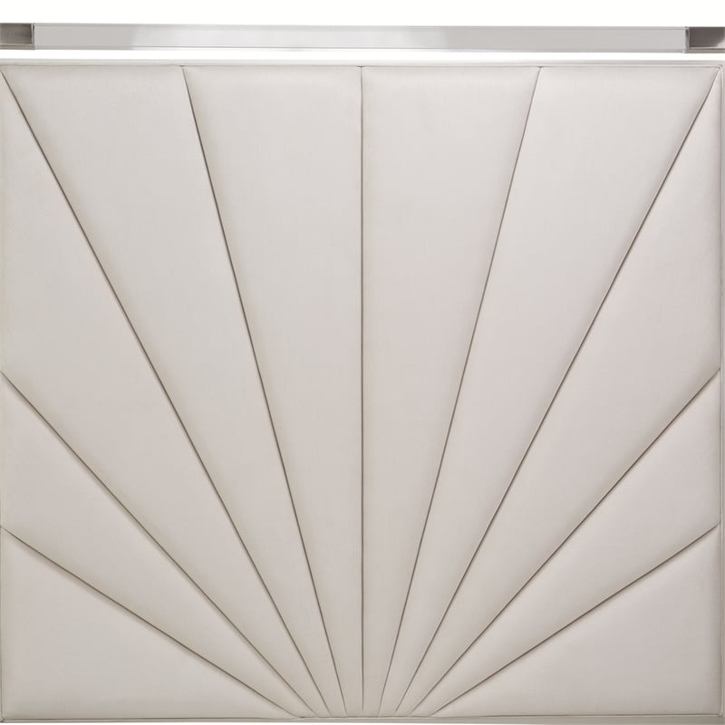 Michael Amini Penthouse Eastern King Canopy Bed - Frosted Linen