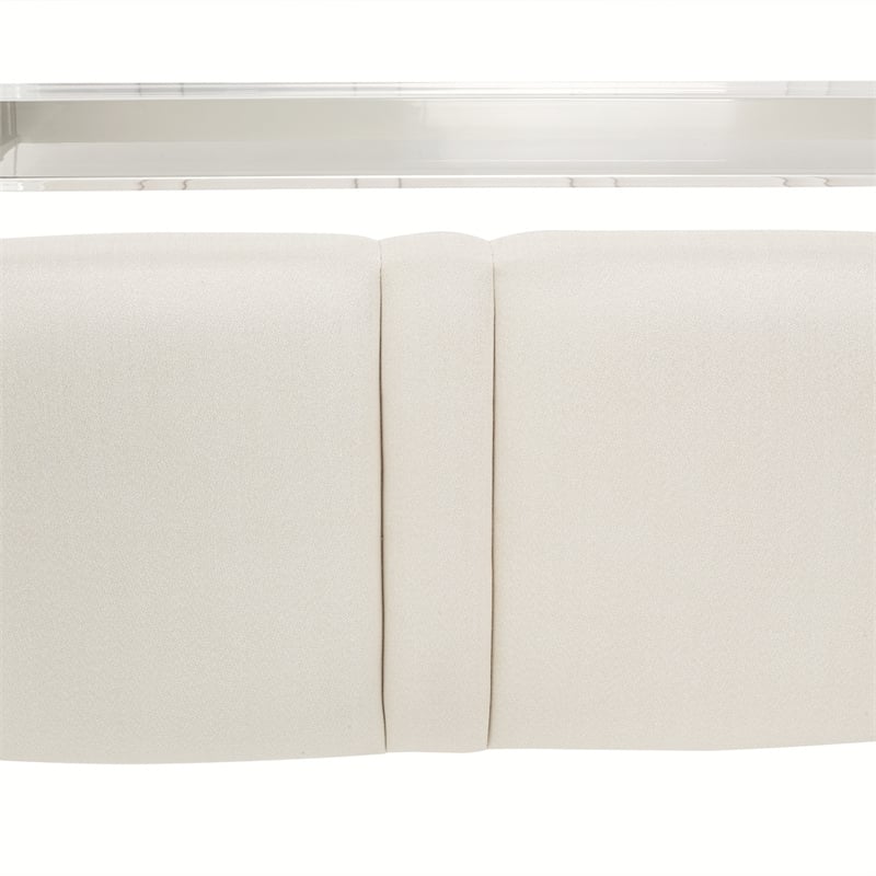 Michael Amini Penthouse Short Queen Panel Bed - Frosted Linen