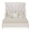 Michael Amini Penthouse Tall Queen Panel Bed - Frosted Linen