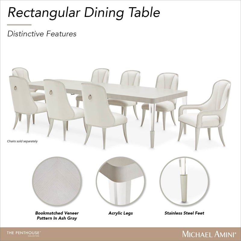 Penthouse Extendable Dining Table - Ash Gray