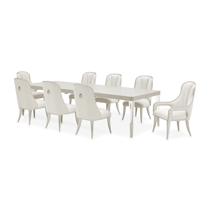 Michael Amini Penthouse Extendable Dining Table - Ash Gray