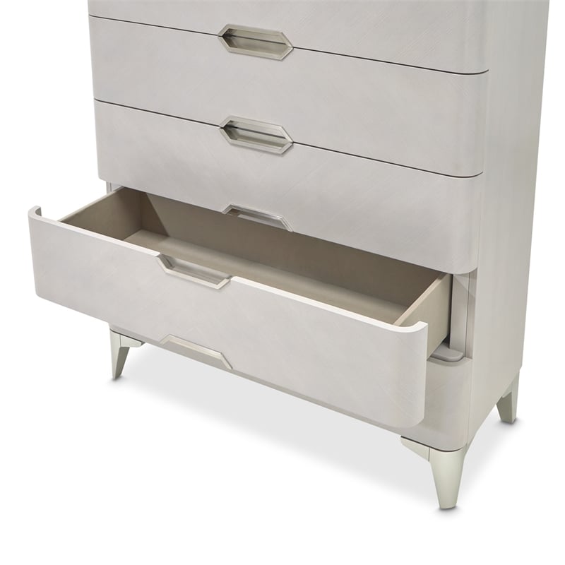 Michael Amini Penthouse 6-Drawer Chest - Ash Gray