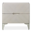 Michael Amini Penthouse 2-Drawer Nightstand - Ash Gray