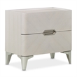 Michael Amini Penthouse 2-Drawer Nightstand - Ash Gray