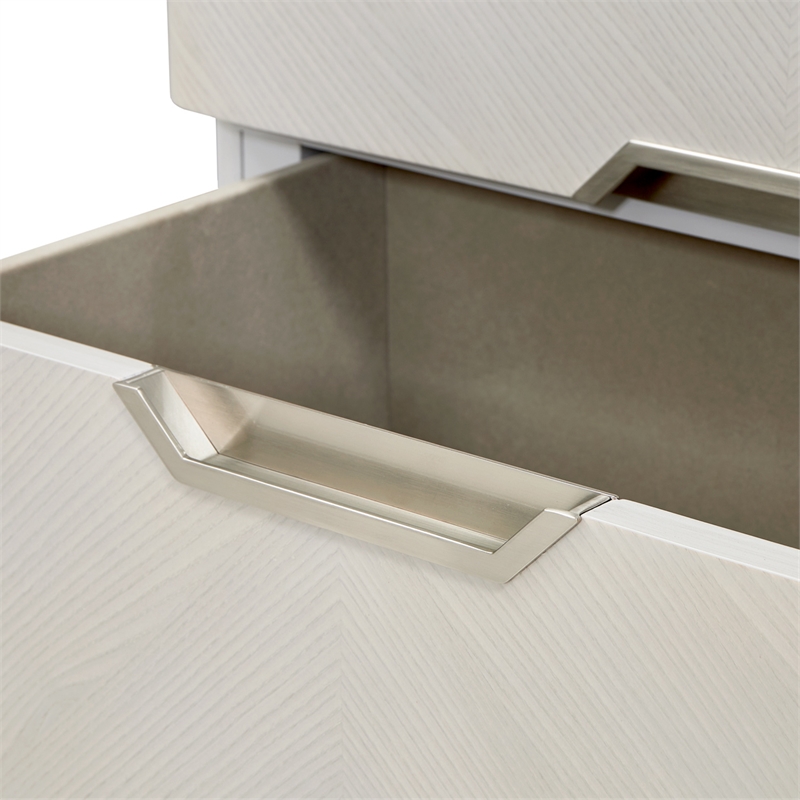 Michael Amini Penthouse 2-Drawer Nightstand - Ash Gray