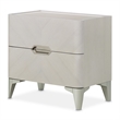 Michael Amini Penthouse 2-Drawer Nightstand - Ash Gray