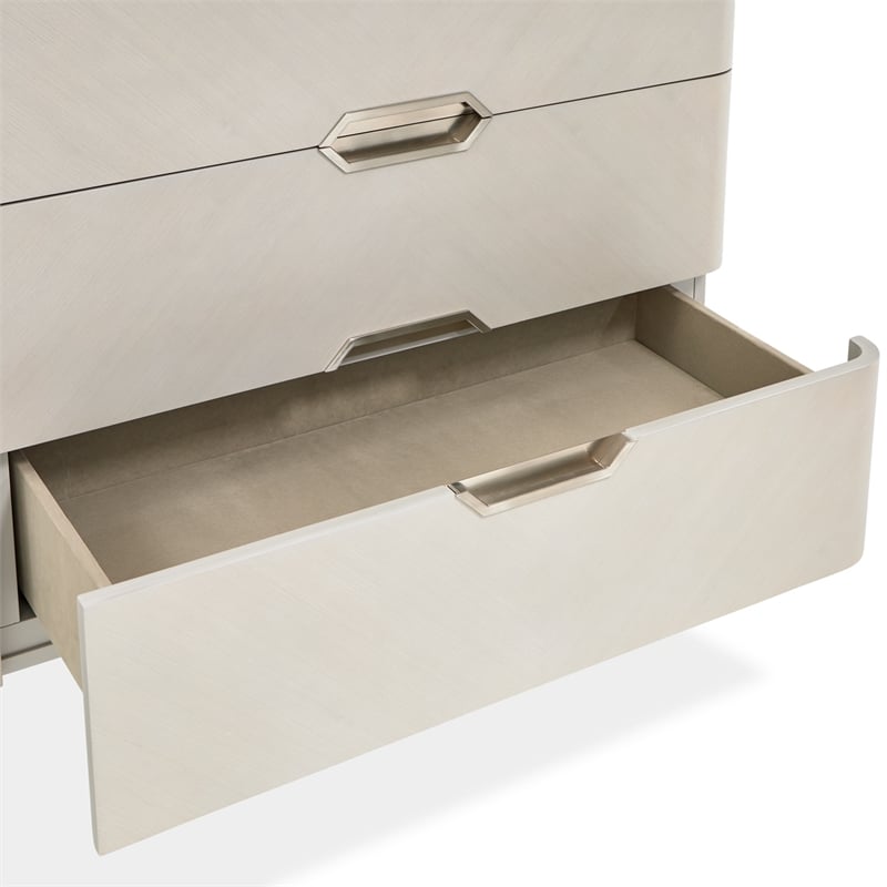 Michael Amini Penthouse 6-Drawer Dresser - Ash Gray