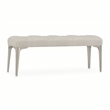 Michael Amini Penthouse Accent Bench - Frosted Linen/Silver Mist