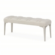 Michael Amini Penthouse Accent Bench - Frosted Linen/Silver Mist