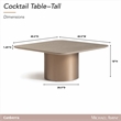 Michael Amini Canberra Tall Cocktail Table - Light Ash