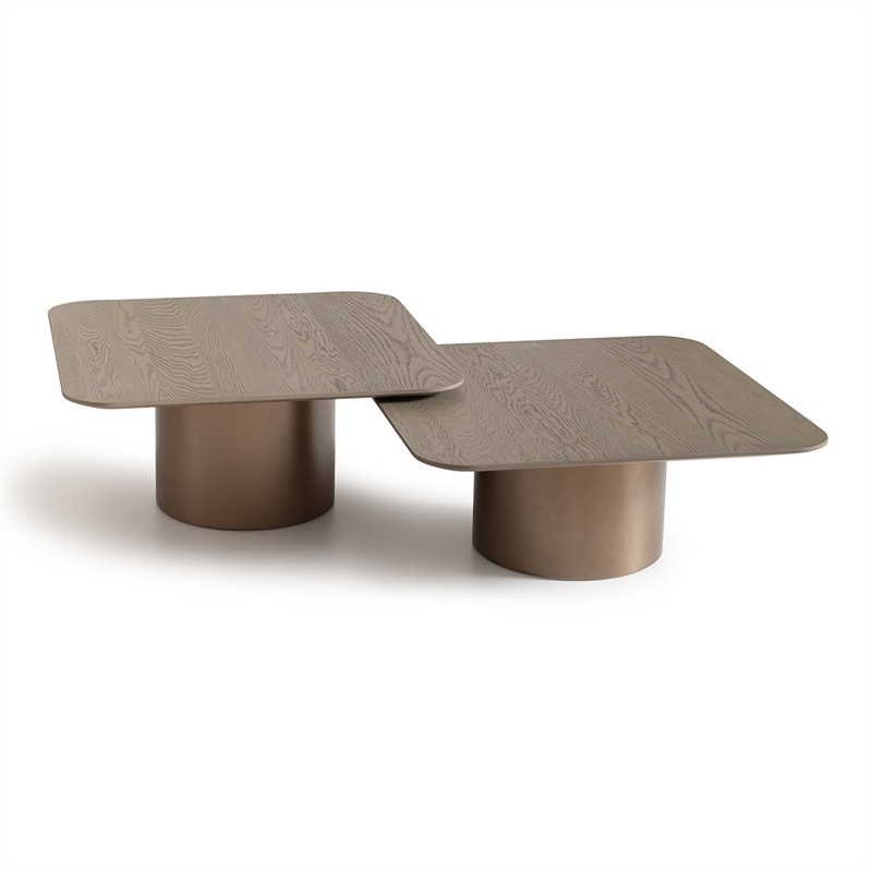 Michael Amini Canberra Short Cocktail Table - Light Ash