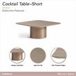 Michael Amini Canberra Short Cocktail Table - Light Ash