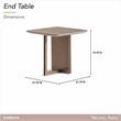 Michael Amini Canberra End Table - Light Ash