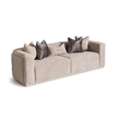 Michael Amini Canberra Chenille Sofa - Mink/Light Ash