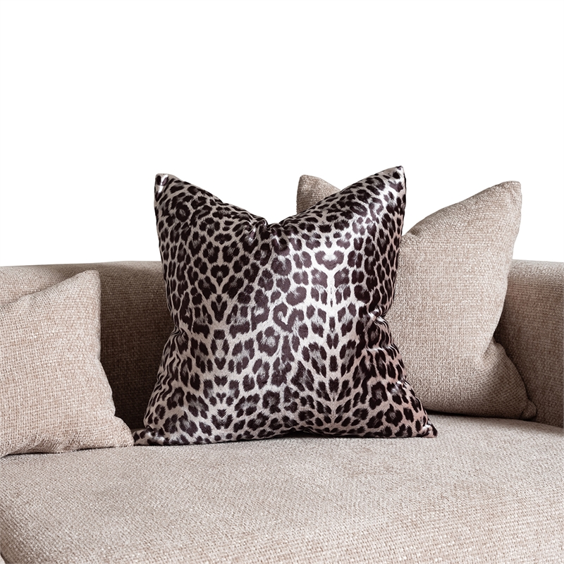 Michael Amini Canberra Chenille Sofa - Mink/Light Ash